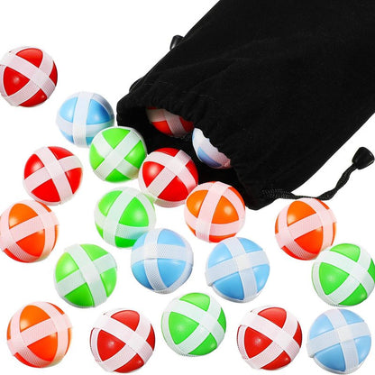 Skylety 20 Pieces Sticky Balls for Fabric Dart Board, Dart Hook and Loop Safe Sport Balls Darts Accessories for Indoor and Outdoor Party(1.34 Inch,Red, Blue, Green, Orange)