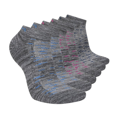 Skechers womens Women's 6 Pack Low Cut Running Socks, Gray/Multi, 11 9 US