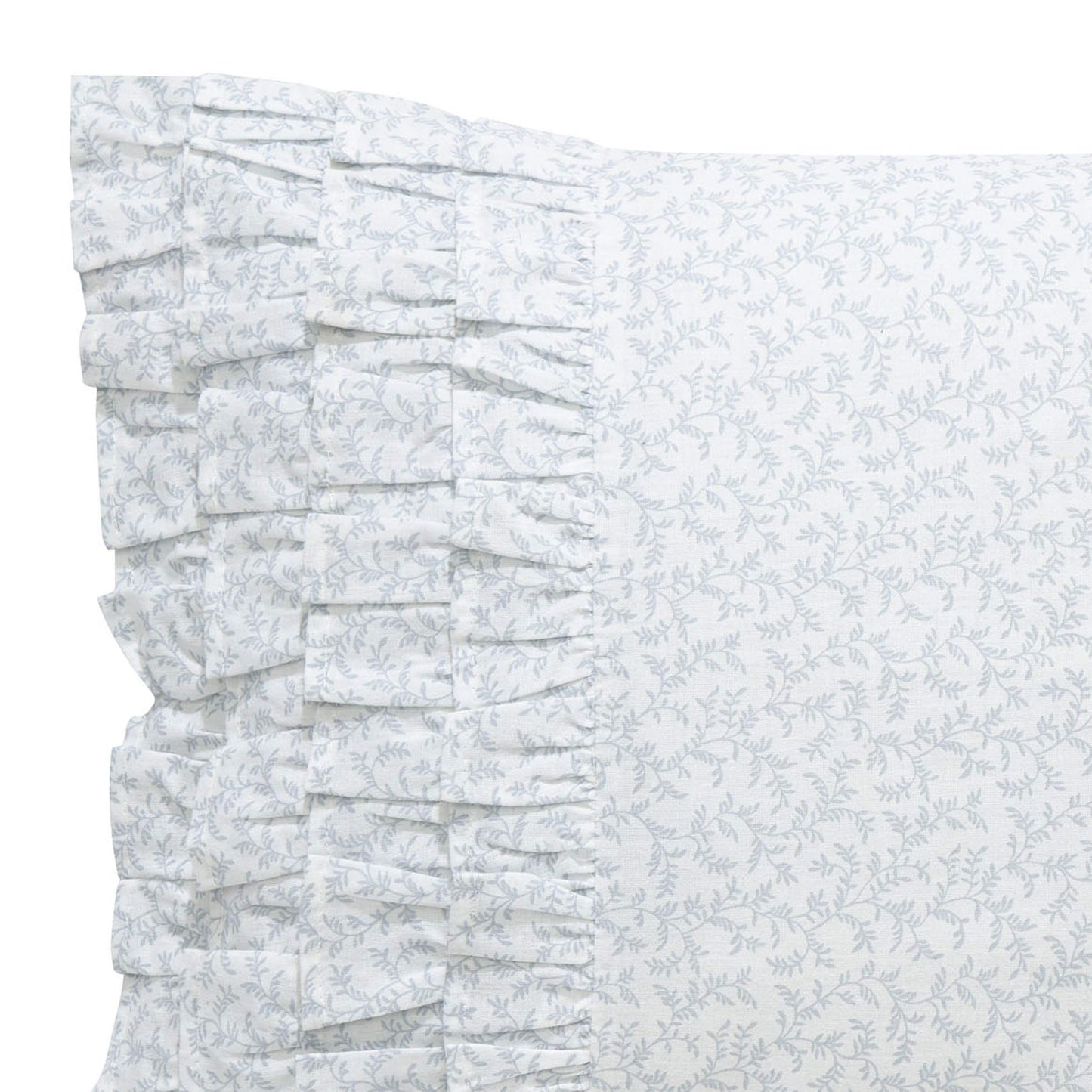 Laura Ashley - Ruffled Throw Pillow, Decorative Home Decor with Envelope Closure (Chloe Blue, 14" x 20")