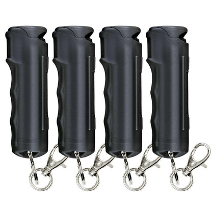 SABRE Pepper Spray with Fast Flip Top Safety & Snap‑Clip Keychain for Self Defense - Maximum Police Strength OC with UV Marking Dye, Finger Grip, 10‑Sec. Spray, 14-ft Range, Made in USA, 0.54 fl oz