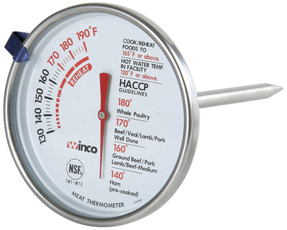 Winco 1-1/4-Inch Dial Digital Thermometer with 4-3/4-Inch Probe
