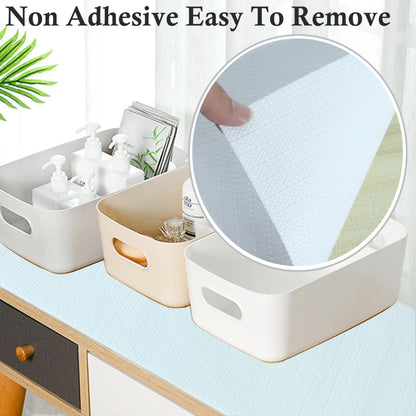 Shelf Liners for Kitchen Cabinets 15 Inch Wide X 20 Ft Non Adhesive Cabinet Drawer Liner Non Slip Water Oil-Proof Pantry Shelves Liner for Strong Grip Closet Cupboard Refrigerator Mat Bathroom