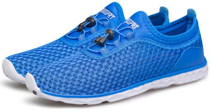 DOUSSPRT Men's Water Shoes Quick Drying Sports Aqua Shoes RoyalBlue Size 8
