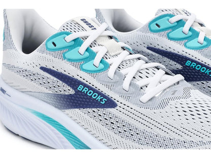 Brooks Men's Ghost 17 White/Beacon Blue/Ipanema 8 Medium