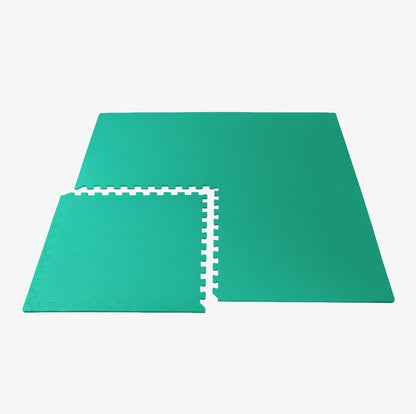 We Sell Mats 3/8 Inch Thick Multipurpose Exercise Floor Mat with EVA Foam, Interlocking Tiles, Anti-Fatigue for Home, or Gym, Green, 16 Sq Ft