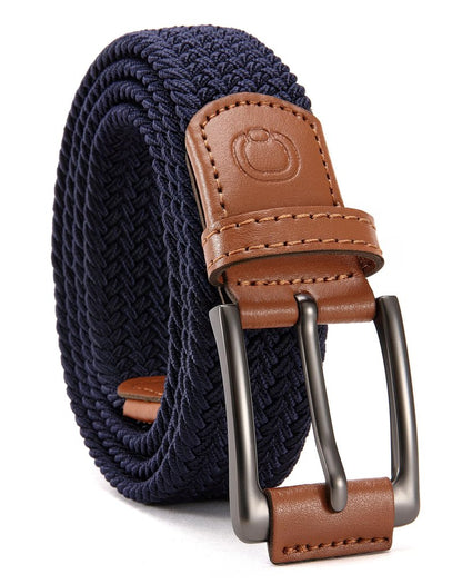 CHAOREN Mens Stretch Belt - 1 3/8" Elastic Braided Golf Belt for Men Women - Stretchy Web Fit Summer Casual Jeans