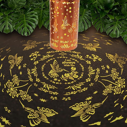 FLAGWIX Sympathy Gifts for Loss of Loved One - Christmas Memorial Solar Lanterns Outdoor Waterproof Decor - Hummingbird Gifts for Women, Memorial Gift for Mom Grandma, Decorative Lantern for Garden