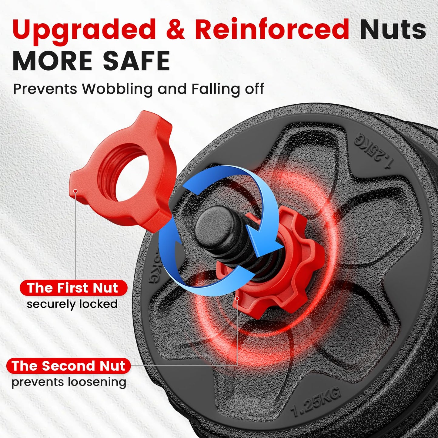 Adjustable Dumbbell Set, 20/33/45/70/90lbs Free Weight Set with Connector, 4 in1 Dumbbells Set Used as Barbell, Kettlebells, Push up Stand, Weight Set for Home Gym Suitable Men/Women