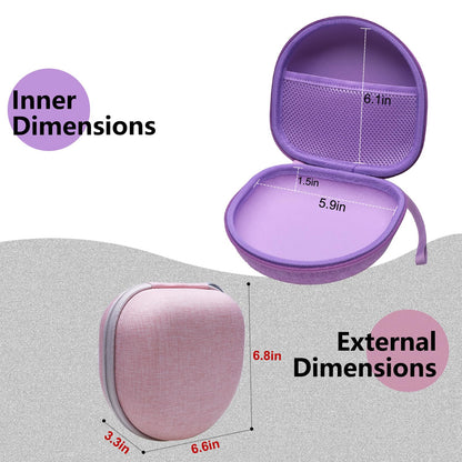Headphone Case Compatible with Bose QuietComfort/BERIBES/TOZO/KVIDIO/Beats/Soundcore Anker Noise Cancelling Over-Ear Headphones, Pink
