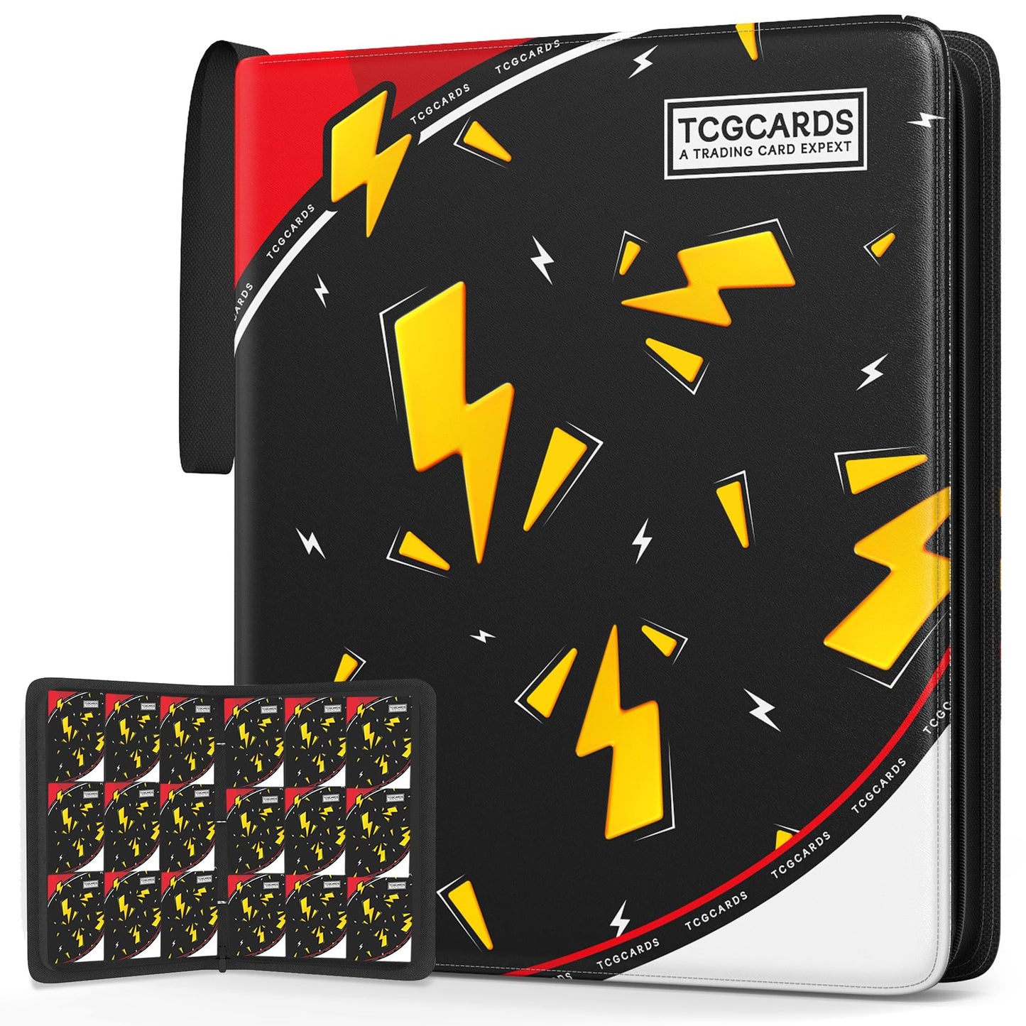 Trading Card Binder 9 Pocket,Card Binder 900 Pockets,Card Book Holder Cards with 50 Removable Sleeves,3-Ring Zip Design MTG/TCG/Sport Collectible Trading Card Albums Gifts for Boys and Girls