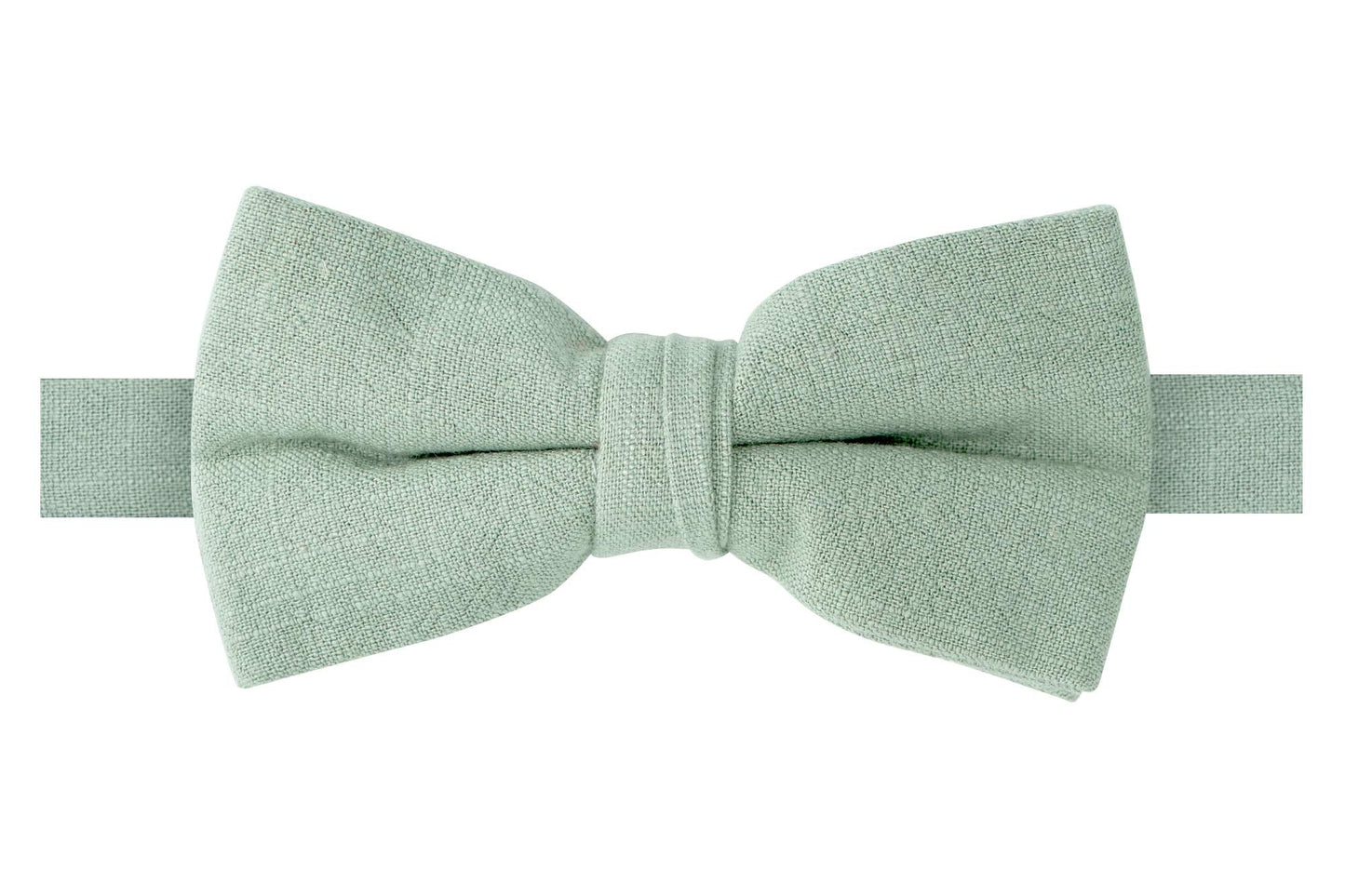Spring Notion Mens' Linen Blend Suspenders and Bow Tie Set for Groomsmen Wedding, Sage 48 Inch