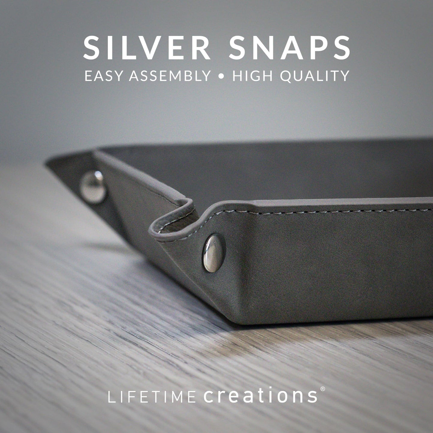 Lifetime Creations Personalized Valet Tray (Brown) - Custom Engraved Vegan Leather Snap Catchall, Gifts for Groomsmen