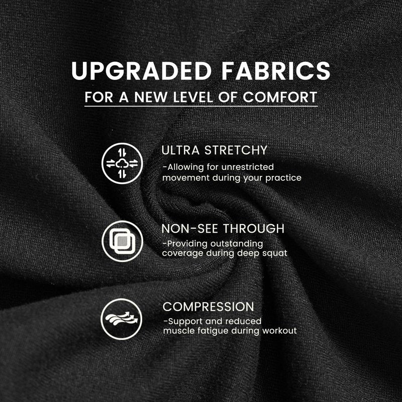GAYHAY Leggings with Pockets for Women - 19" / 25" Yoga Pants High Waist Tummy Control Compression for Workout Black