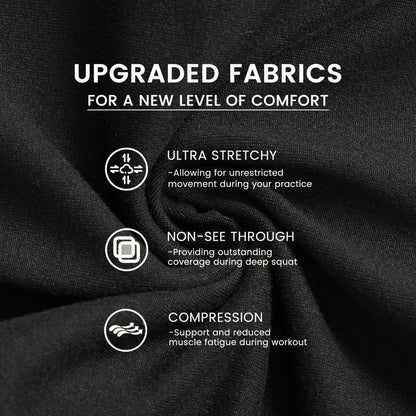 GAYHAY Leggings with Pockets for Women - 19" / 25" Yoga Pants High Waist Tummy Control Compression for Workout Black