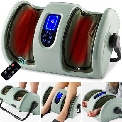 Best Choice Products Heated Shiatsu Foot Massager for Pain Relief, Plantar Fasciitis, Neuropathy, Blood Circulation w/Compact Design - Burgundy