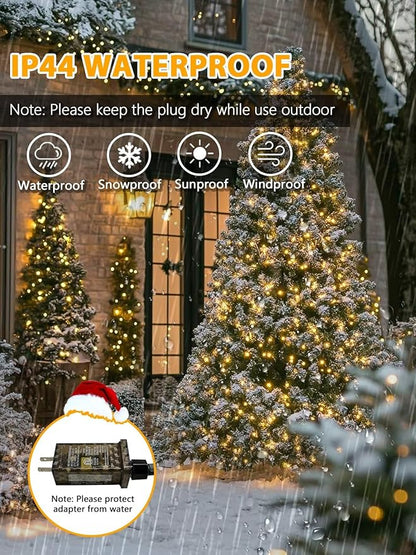 Voice Controlled Christmas Lights with Remote, 264 FT 800 LED String Lights Indoor Outdoor with 12 Modes 3 Timers, Dimmable Twinkle Light Plug in Waterproof for Xmas Tree Party Decor, Warm White