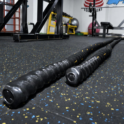 Fitvids Battle Rope 1.5Inch 2 Inch Diameter Poly Dacron 30 FT – 40 FT – 1.5-Inch, 50FT – Black