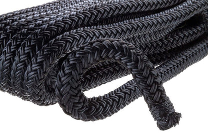 SEACHOICE Double-Braid Nylon Dock Line 1/2" x 15' 40351 Black