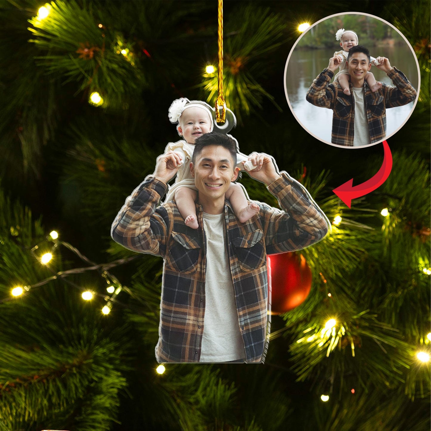 Personalized Christmas Ornaments 2026 – Custom Photo Ornament, Xmas Picture Keepsake, Ornament pic, Ornaments with Pictures, Hallmark Christmas Tree Decorations