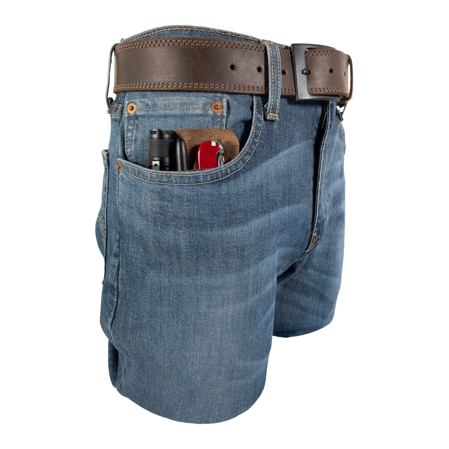 Valhalla Gear, EDC Tool Holster, Rustic Sleeve for Tools, Pocket Case, Full Grain Leather, Handmade, (Bourbon Brown/Charcoal Black)