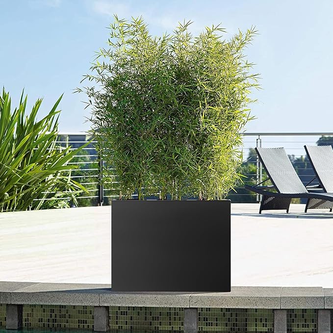 Steel Planter Box 20"x20"x21", Metal Square Planter Box Indoor&Outdoor, Galvanized Steel Rectangular Planter Box for Commercial and Residential Use fit Patio,Porch, Yard, Garden