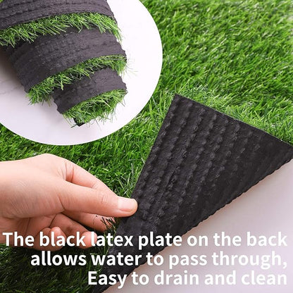 Aneco 14 x 72 Inch Artificial Grass Table Runners Carpet Roll Synthetic Grass Table Runner Grass Tabletop Decoration for Spring Fall Summer Holiday, Baby Shower, Wedding, Birthday, Banquet