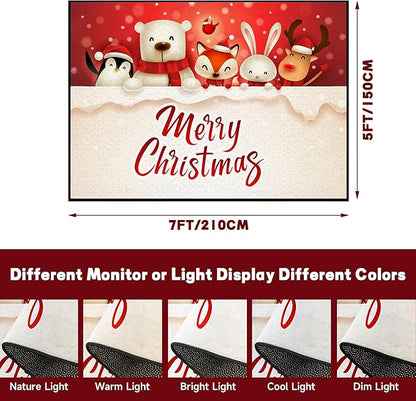 5' X 7' Christmas Area Rug Bedroom Living Room Rugs Xmas Decorative Area Rug Non-Slip Indoor Throw Rug Washable Rug Floor Carpet for Kitchen Nursery