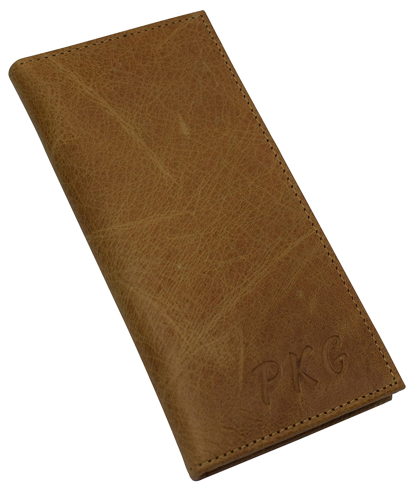 MARSHAL Personalized Cowhide Leather Basic Checkbook Cover RFID Blocking for Men Women