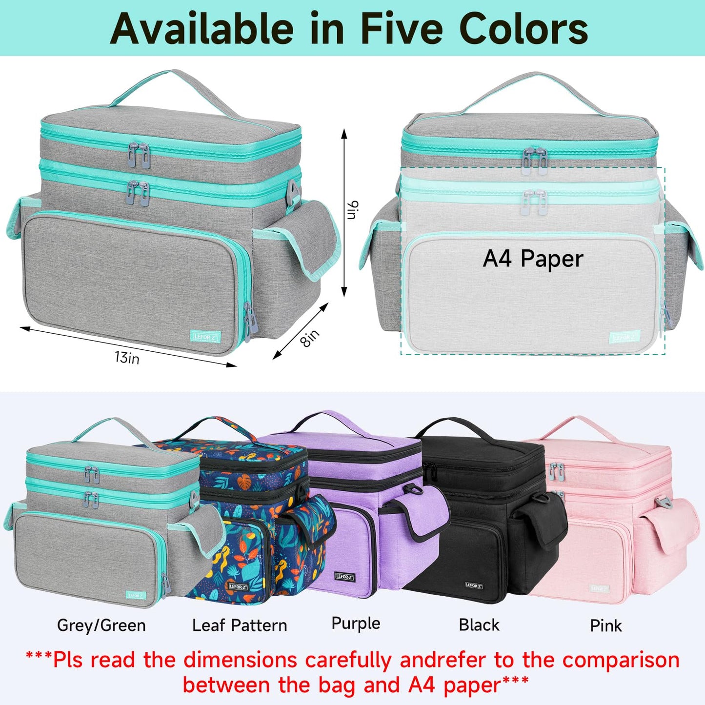 Large Sewing Supplies Organizer,Double-Layer Sewing Accessories Storage and Organizer Case Bag,Protable Travel Sewing Box Sewing Basket for Sewing Tools,Grey(Bag Only)