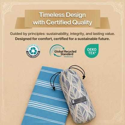 BAY LAUREL Turkish Beach Towel with Travel Bag 39 x 71 Quick Dry Sand Free Lightweight Large Oversized Towels Light