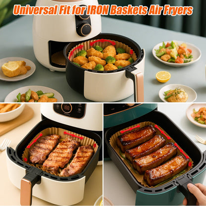 12PCS Air Fryer Magnets Silicone Buckle for Parchment Paper Liners, High-Temp Resistant Air Fryer Accessories, Prevent Burning, Safely Lock Paper from Heating Element or Covering Food (Red)