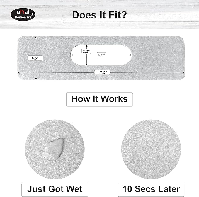 Faucet Mat Bathroom Sink Oval-Hole : AHA HOMEWARE Diatomite Rubber Bathroom
