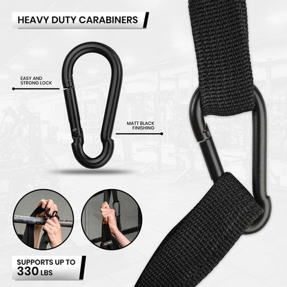 AYRO Fitness Hanging Ab Straps for Pull up Bar, Exercise Straps For Core Strength Training, Abdominal Sling Straps For Ab Swing & Leg Raises, Gym Hang Bar Straps For Men & Women, Abs Equipment For GYM & Home