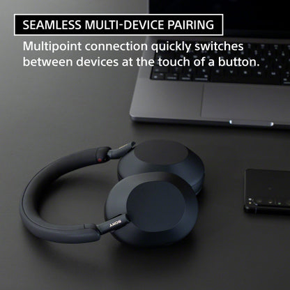 Sony WH-1000XM5 Premium Noise Canceling Headphones, Auto NC Optimizer, 30-Hour Battery, Alexa Voice Control, Midnight Blue