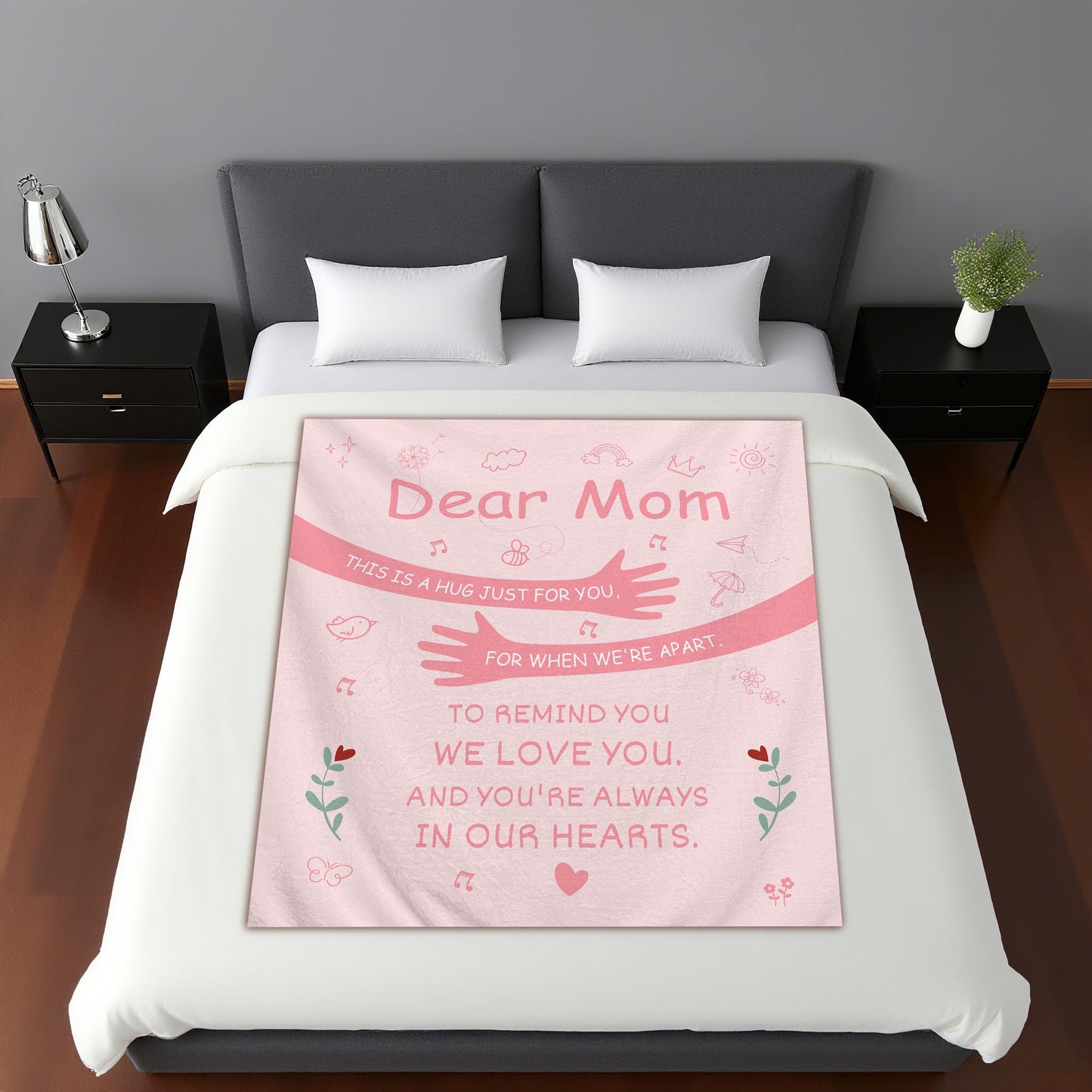 AprOcean Dear Aunt This is a Hug just for You for When We're Apart to Remind You we Love You and You're Always in Our Hearts Aunt's Blanket Gift from Niece Nephew for Birthday Mother's Day Christmas