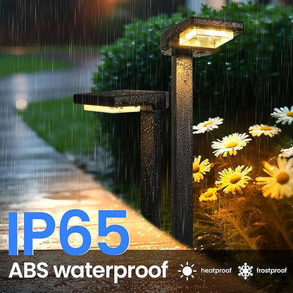 Solar Lights Outdoor, 6Pack Smart Pathway Lights with Color Changing &Sync, 9Modes (Warm/Cool White,RGB) for Driveway,Walkway,Garden,Yard,Fence,Patio,Lawn,Step Waterproof