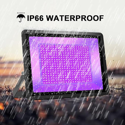 Black Lights 600W LED Black Purple Lights Flood Light with Plug(6ft Cable) for Blacklight Party, Stage Lighting, Aquarium, Body Paint, Fluorescent Poster, Neon Glow in The Dark Night