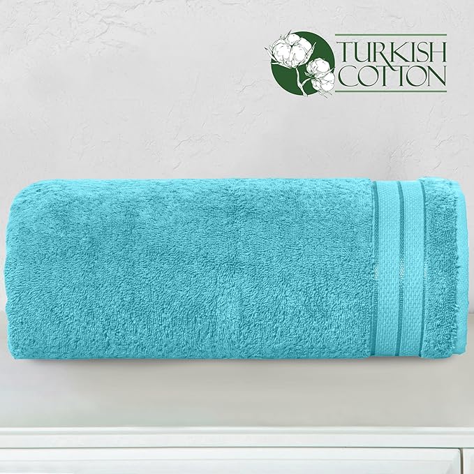 Elegant Comfort Three Line Popcorn Extra Large Luxury Bath Towel