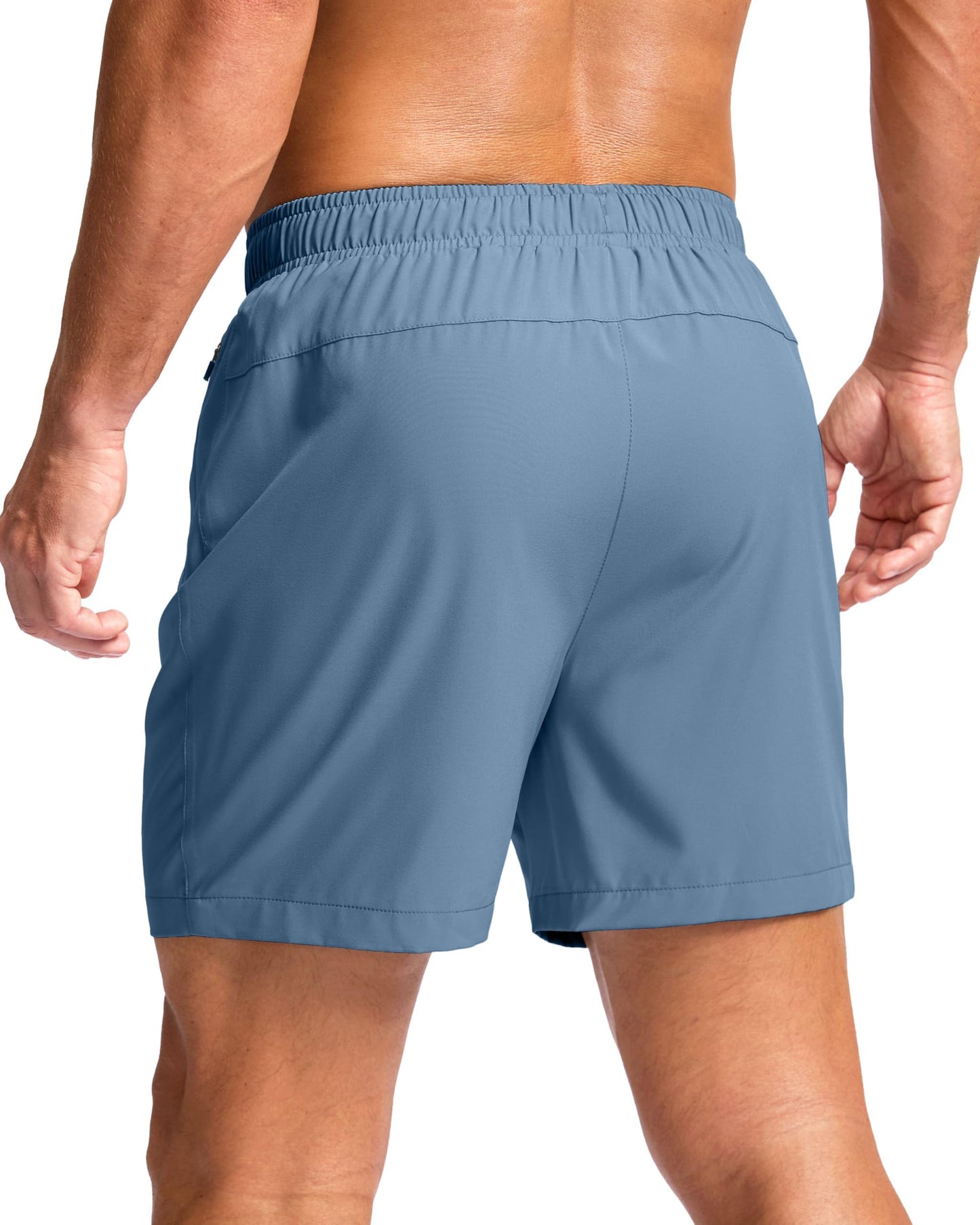G Gradual Men's Athletic Running Shorts with Zipper Pockets Quick Dry 7"/ 5"/ 9" Workout Gym Shorts for Basketball Hiking(Federalblue,5M)