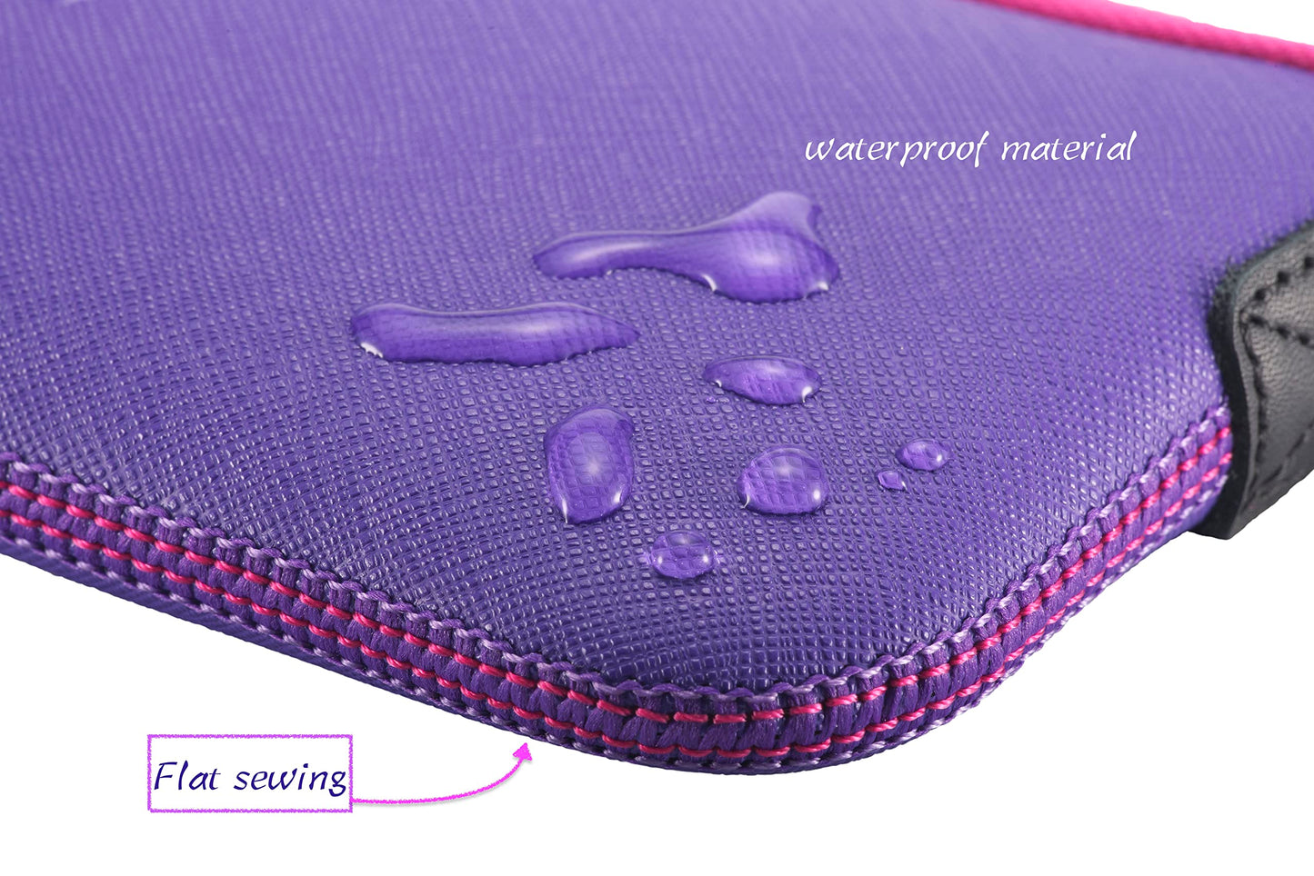 OneJoy Neoprene Phone Pouch, Lightweight Protective Cellphone Sleeve with Large Zipper Opening, Inner Pocket, Thermal Insulated, Durable Cell Phone Carrier for iPhone & Smartphones [ Purple ]