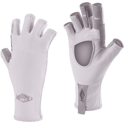 Palmyth UV Protection Fishing Fingerless Gloves UPF50+ Sun Gloves Men Women for Kayaking, Hiking, Paddling, Driving, Canoeing, Rowing (Air Light Gray, Large)
