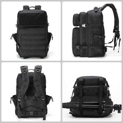 gracedon Military Tactical Backpack for Men and Women Army Camping Daypack Bug out Bag 45l Asault Pack for Travel Hiking (Black)