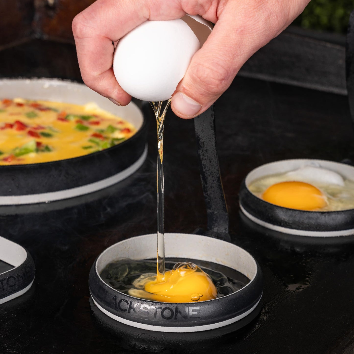 Blackstone 5515 Egg Ring/Omelet Ring Kit,Silver