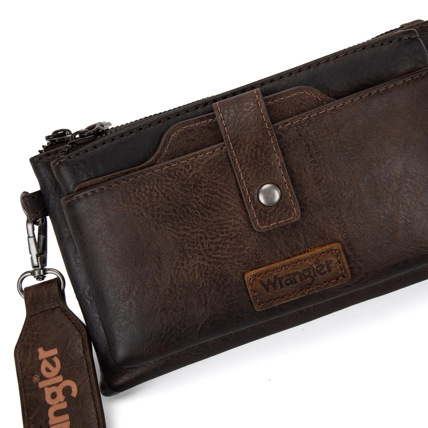 Wrangler Crossbody Purses for Women Multi-function Shoulder Bag Card Holder Small Purse Women's wallets with Double Zipper WG120-209CF