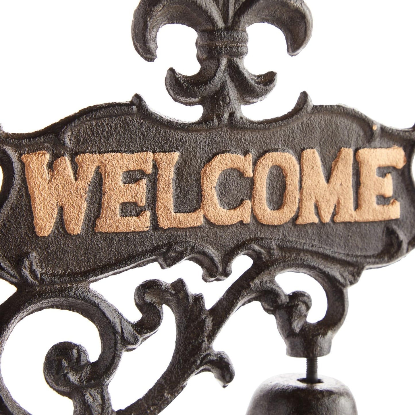 Juvale Dinner Bell Outdoor - 6.7 x 8.9 x 0.8 in, Black Cast Iron, Antique Style - Outdoor Welcome Bell for Front Porch & Wall Decor