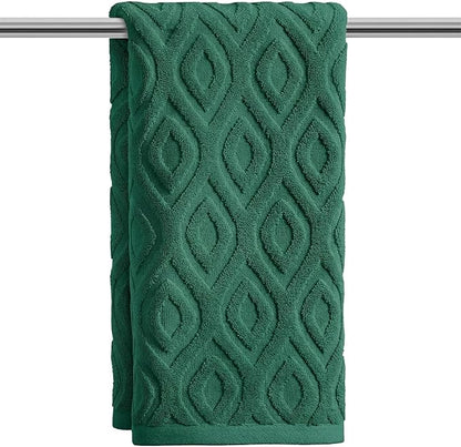 Artoid Mode 1 Pc Dark Green 3D Diamond Grid Jacquard Hand Towels