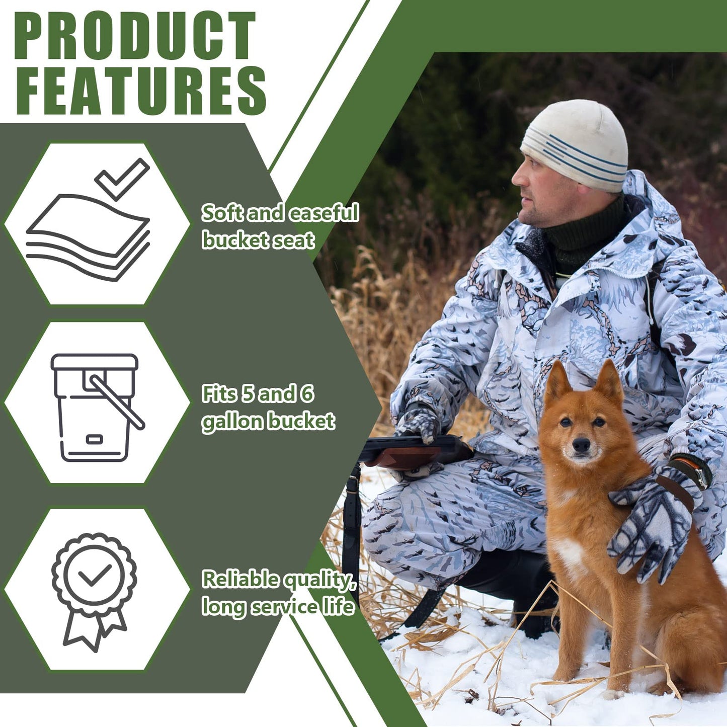 Lewtemi 2 Pack 5 Gallon Bucket Seat Lid with 360° Swivel, 2" Thick Waterproof Padded Cushion Cover with Handle for Fishing Camping Baseball Duck Hunting Gardening Outdoor Sports(2 Inch Thick,Black)