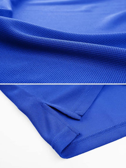 MAGCOMSEN Work Polo Shirts for Men Golf T-Shirts Quick Dry Shirts Summer Shirts Golf Polo Shirts for Men Blue XXL