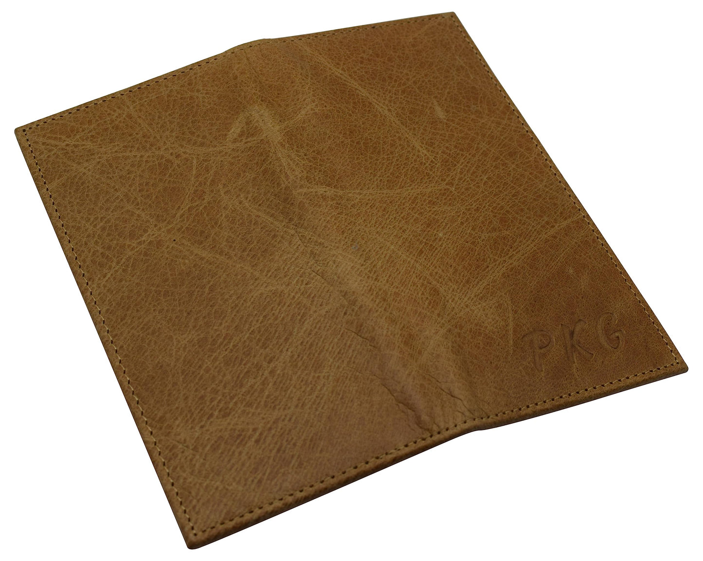 MARSHAL Personalized Cowhide Leather Basic Checkbook Cover RFID Blocking for Men Women