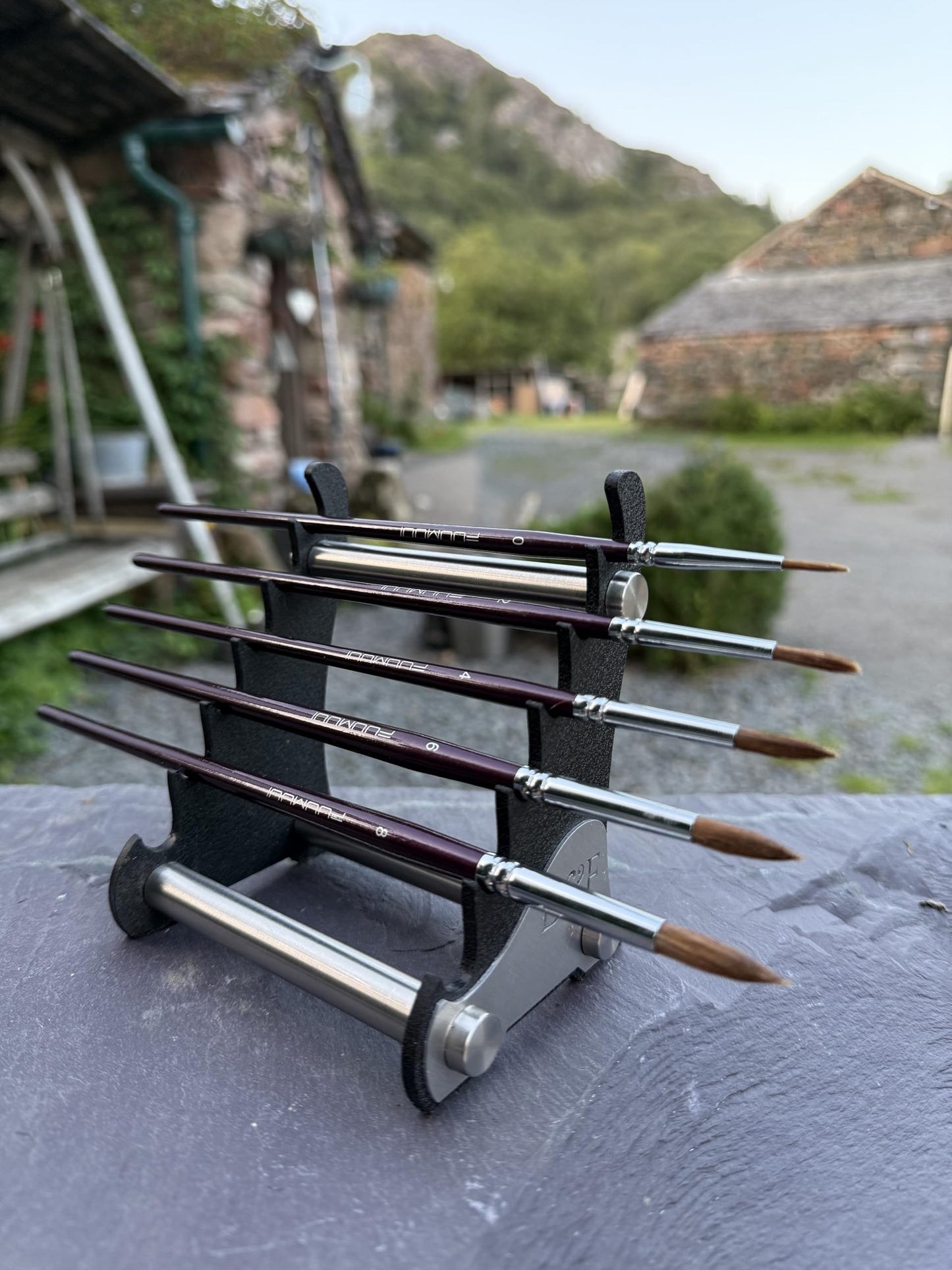 Paint Brush Holder and Drying Rack – For Small to Medium Brushes - Hand Made Artist Brush Organizer for Studio - Pen Holder – Display Rack – Arts and Crafts - Earth and Fiber Co